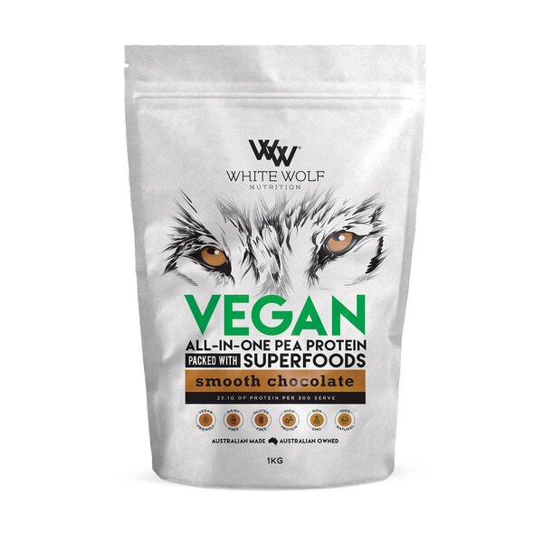 White Wolf Nutrition-Vegan Protein Blend Chocolate 1KG