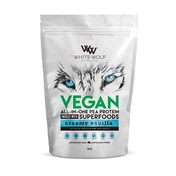 White Wolf Nutrition-Vegan Protein Blend Vanilla 1KG