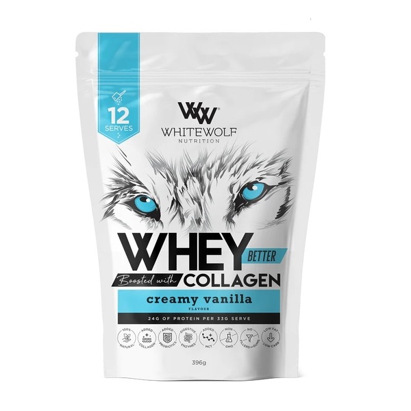 White Wolf Nutrition-Whey Better Protein Boosted With Collagen Vanilla 396G