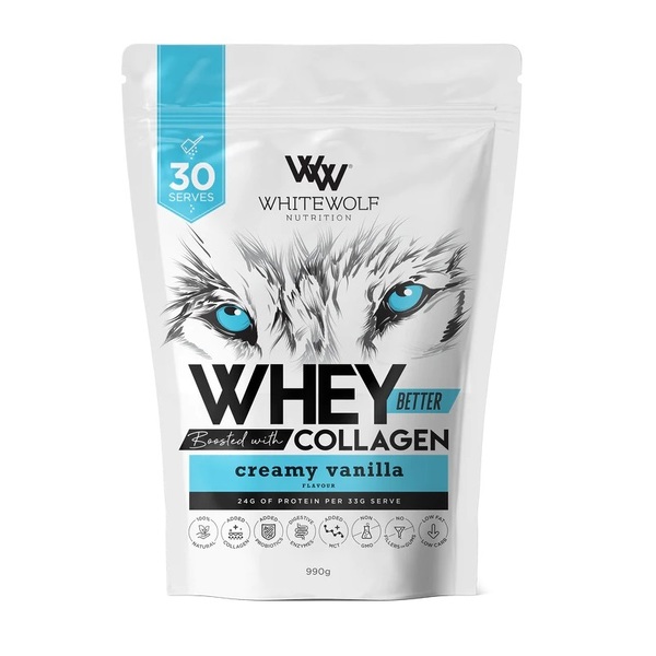 White Wolf Nutrition-Whey Better Protein Boosted With Collagen Vanilla 990G