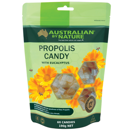 Australian by Nature-Propolis Candy with Manuka Honey 12+ 60 Bag