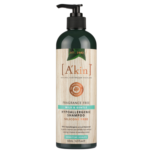A'kin-Mild & Gentle Fragrance Free Shampoo 500ML