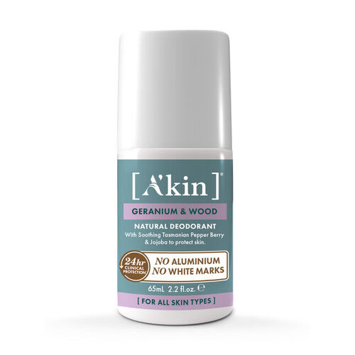 A'kin-Geranium & Wood Roll-On Deodorant 65ml