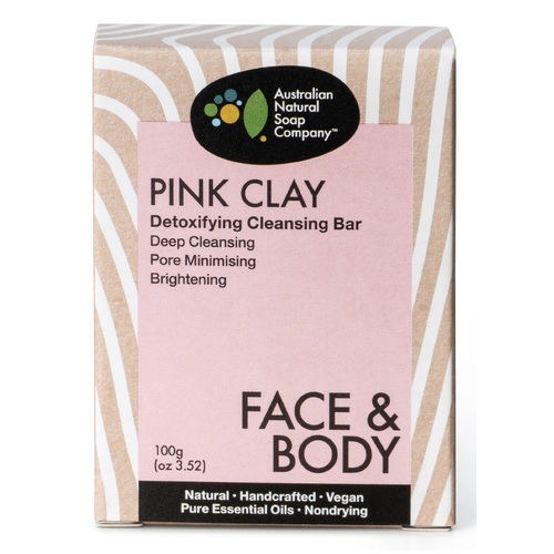 The Australian Natural Soap Company-Pink Clay Detoxifying Cleanser 100G