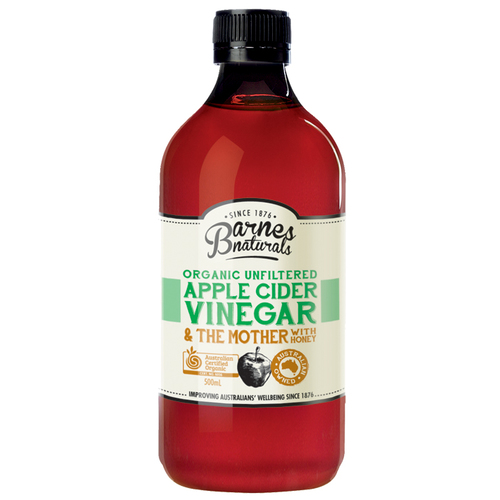 Barnes Naturals-Organic Apple Cider Vinegar with Honey 500ML