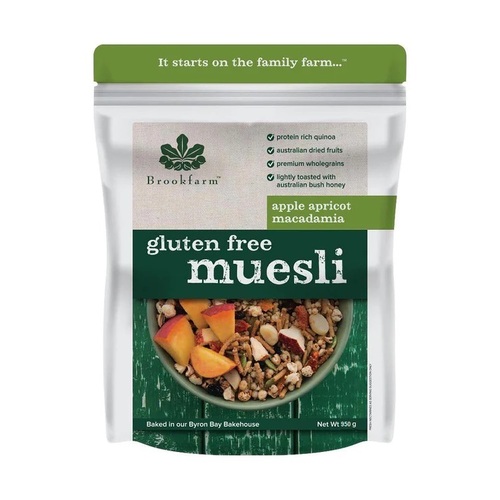 Brookfarm-Gluten Free Macadamia Muesli with Apple & Apricot 950G