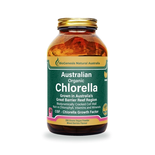 BioGenesis Natural Australia-Organic Chlorella Mixed Berries Powder 200G