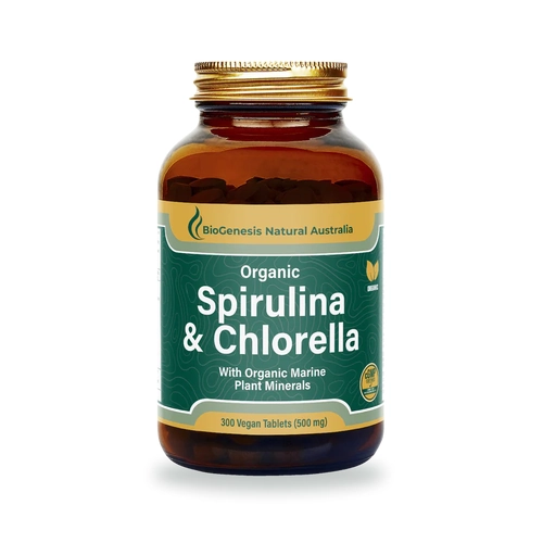 BioGenesis Natural Australia-Spirulina & Chlorella with Organic Marine Plant Minerals 500mg 300t