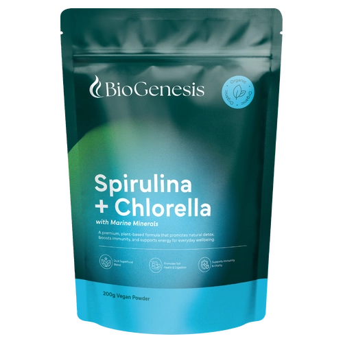 BioGenesis-Organic Spirulina & Chlorella with Marine Minerals 200G