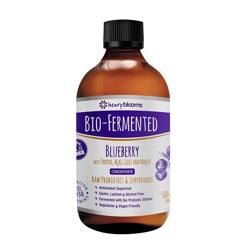 Blooms-Bio Fermented Blueberry with Papaya, Acai, Goji and Maqui 500ML