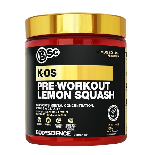 BodyScience-K-OS Pre-Workout Lemon Squash 30 Serve