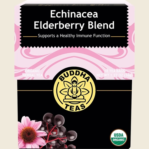 Buddha Teas-Organic Echinacea Elderberry Blend Tea 18 Bags