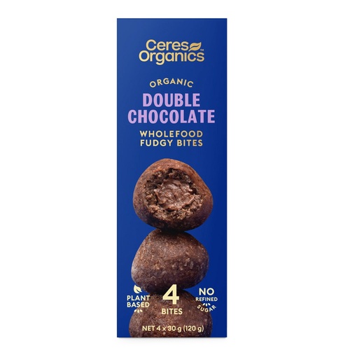 Ceres Organics-Organic Fudgy Bites Double Chocolate 120G