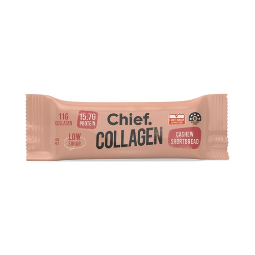 Chief Nutrition-Collagen Protein Cashew Shortbread Bar 45G