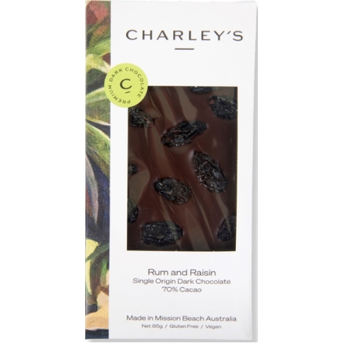 Charley's-Rum and Raisin Dark Chocolate 85G