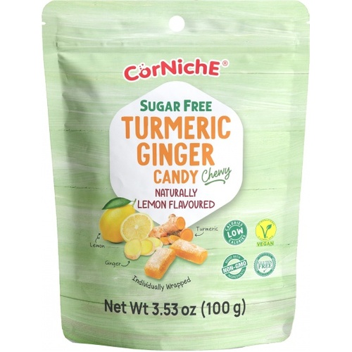 Corniche-Sugar Free Ginger Turmeric Candy Lemon100g