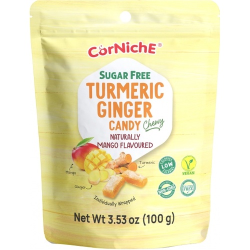 Corniche-Sugar Free Ginger Turmeric Candy Mango 100g