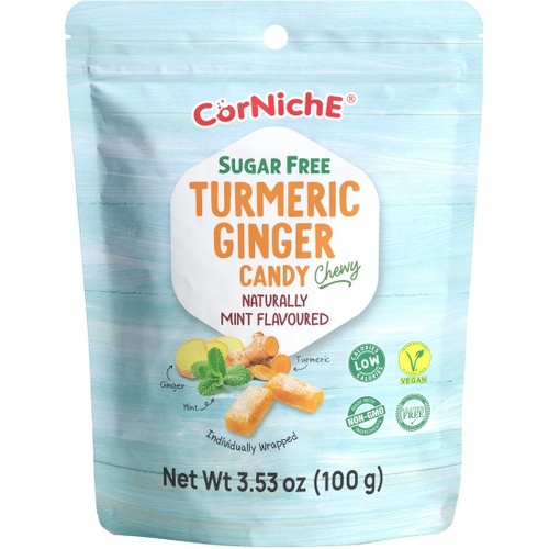 Corniche-Sugar Free Ginger Turmeric Candy Mint 100g