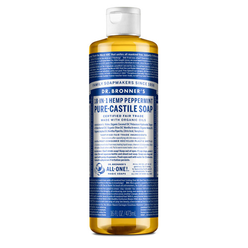 Dr Bronner's-Pure-Castile Soap 18-IN-1 Hemp Peppermint 473ML