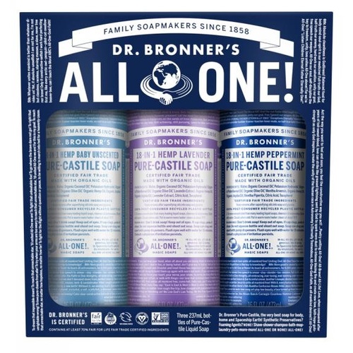 Dr Bronner's-Cosmic Classics Liquid Soap Multi-Pack