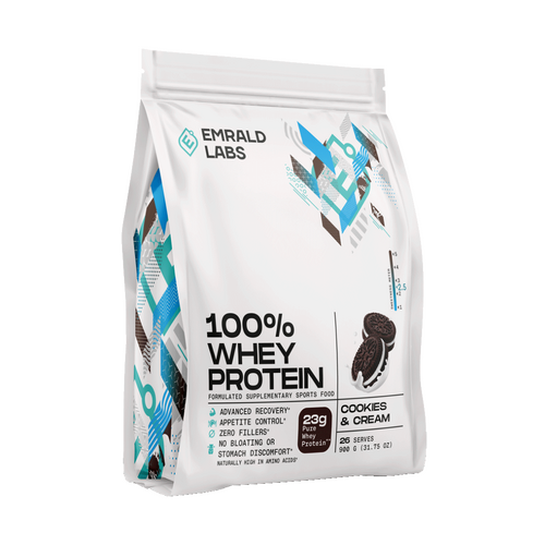 Emrald Labs-100% Whey Protein Cookies and Cream 900G
