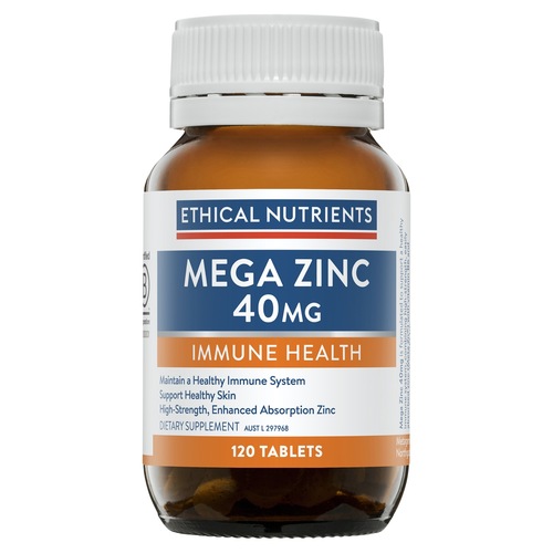 Ethical Nutrients-Mega Zinc 40mg 120T