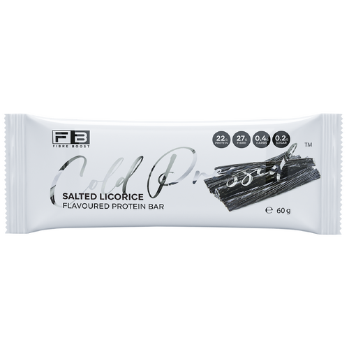 Fibre Boost-Cold Pressed Salted Licorice Protein Bar 60G