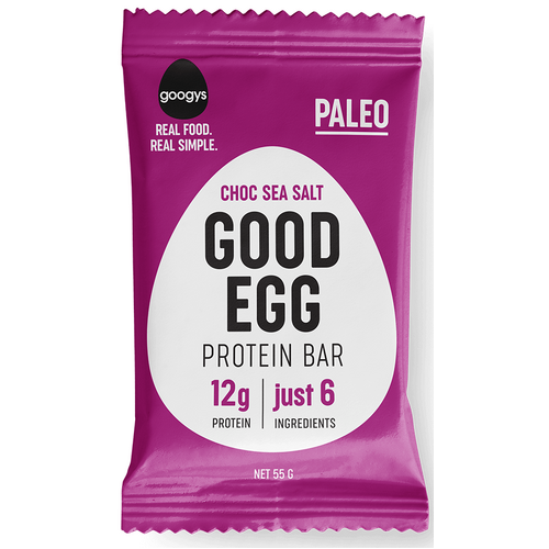 Googys-Good Egg Protein Bar Choc Sea Salt 55G