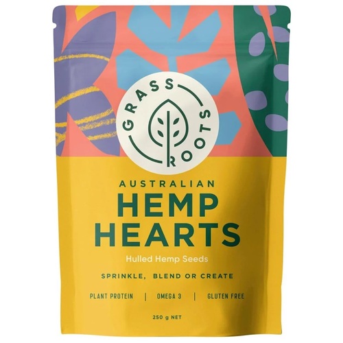 Grass Roots-Organic Hemp Hearts 250G