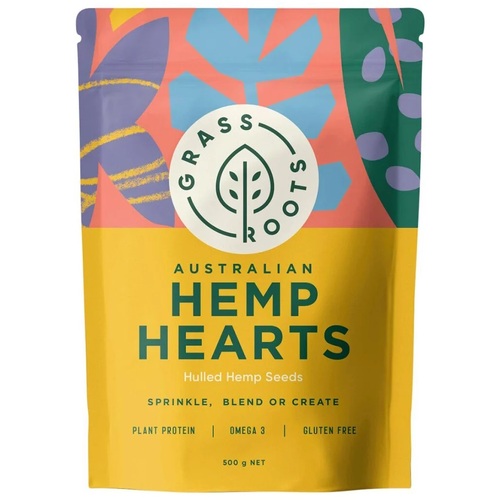 Grass Roots-Organic Hemp Hearts 500G