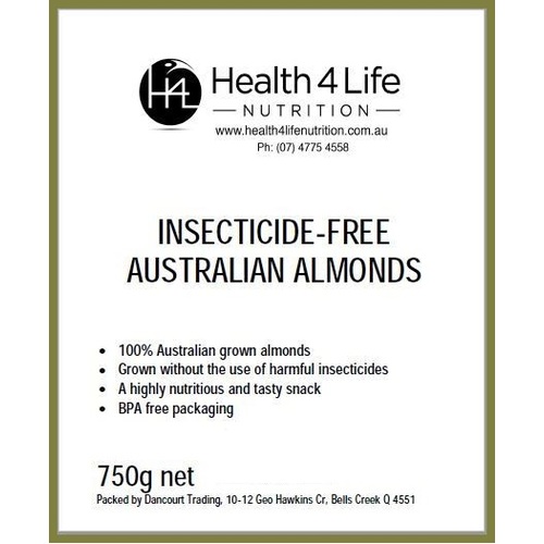 Health 4 Life Nutrition-Insecticide-Free Australian Almonds 750G
