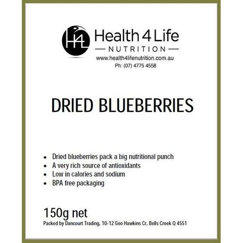 Health 4 Life Nutrition-Dried Blueberries 150G
