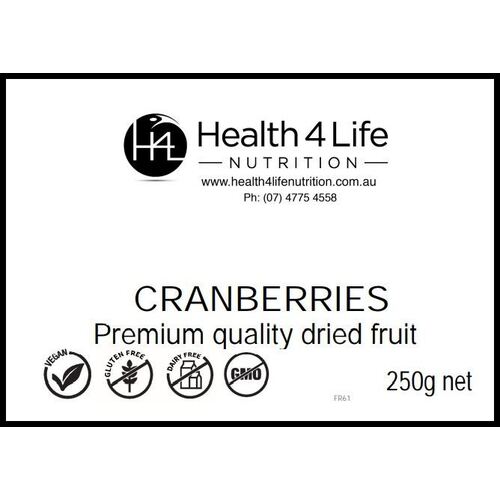 Health 4 Life Nutrition-Cranberries 250G
