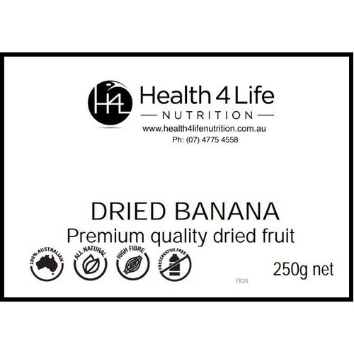 Health 4 Life Nutrition-Tropical Queensland Dried Bananas 250G