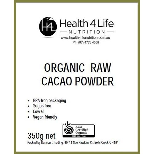 Health 4 Life Nutrition-Organic Raw Cacao Powder 350G