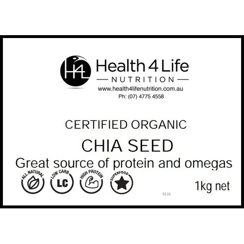 Health 4 Life Nutrition-Organic Chia Seeds 1KG