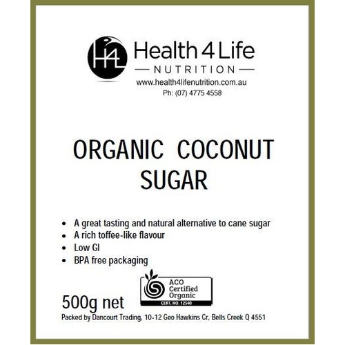 Health 4 Life Nutrition-Organic Coconut Sugar 500G