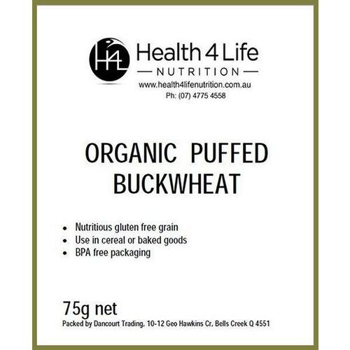 Health 4 Life Nutrition-Organic Puffed Buckwheat 75G
