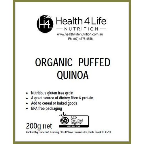 Health 4 Life Nutrition-Organic Puffed Quinoa 200G