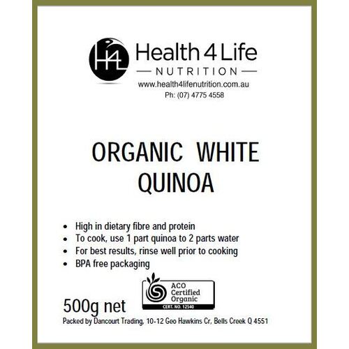 Health 4 Life Nutrition-Organic White Quinoa 500G