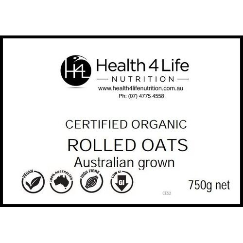 Health 4 Life Nutrition-Organic Rolled Oats 750G