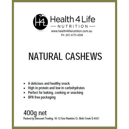 Health 4 Life Nutrition-Raw Cashews 400G