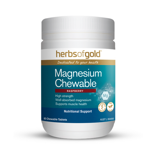 Herbs of Gold-Magnesium Chewable Raspberry 60T