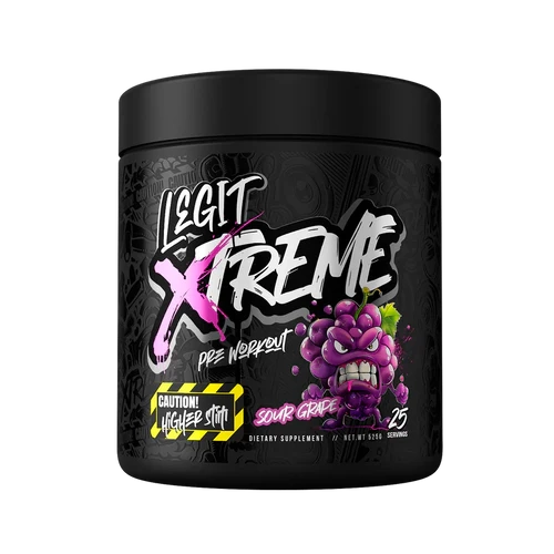 Legit Supps-Legit Xtreme Pre Workout Grape 25 Serves