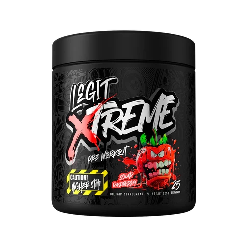 Legit Supps-Legit Xtreme Pre Workout Raspberry 25 Serves