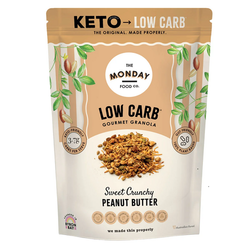 The Monday Food Co-Crunchy Peanut Butter Low Carb/Keto Granola 300G