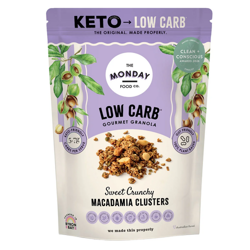 The Monday Food Co-Crunchy Macadamia Clusters Low Carb/ Keto Granola 300G