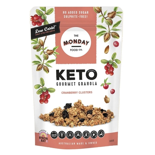 The Monday Food Co-Keto Gourmet Granola Cranberry Clusters 300G