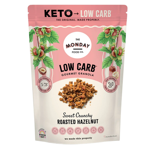 The Monday Food Co-Crunchy Roasted Hazelnut Low Carb/ Keto Granola 300G