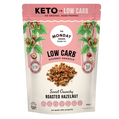 The Monday Food Co-Crunchy Roasted Hazelnut Low Carb/ Keto Granola 800G